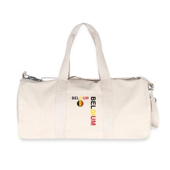 BELGIUM team supporter football - Recycled Canvas Sports Bag by Stanley/Stella - natural - Front
