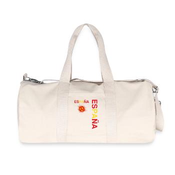 Fan der spanischen Fußballnationalmannschaft - Recycelte Canvas-Sporttasche von Stanley/Stella - Naturweiß - Vorne