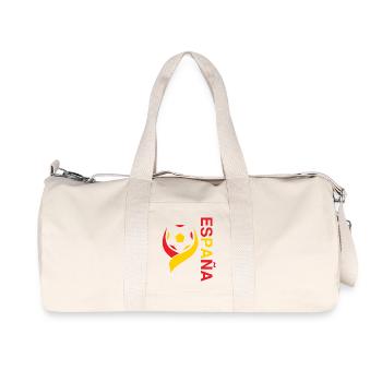 Fan der spanischen Fußballnationalmannschaft - Recycelte Canvas-Sporttasche von Stanley/Stella - Naturweiß - Vorne