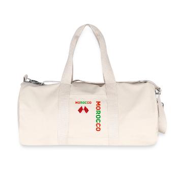 MOROCCAN team supporter football - Recycled Canvas Sports Bag by Stanley/Stella - natural - Front