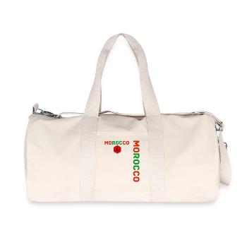 MOROCCAN team supporter football - Recycled Canvas Sports Bag by Stanley/Stella - natural - Front