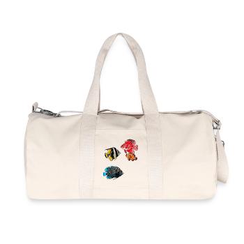 Exotic fish - Recycled Canvas Sports Bag by Stanley/Stella - natural - Front