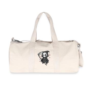 Cute Grim Reaper in Love - Recycled Canvas Sports Bag by Stanley/Stella - natural - Front