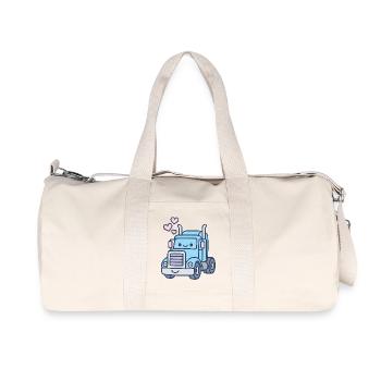 Kawaii Truck Shirt mit Herz Auspuff Liebe LKW - Recycelte Canvas-Sporttasche von Stanley/Stella - Naturweiß - Vorne