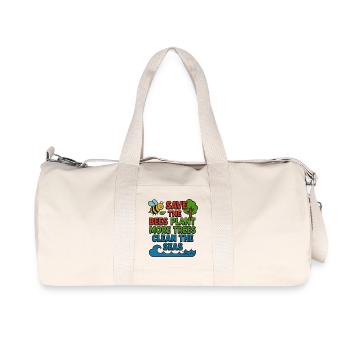 Illustration de la conservation de l'environnement - Sac de sport en toile recyclée Stanley/Stella - blanc naturel - Devant