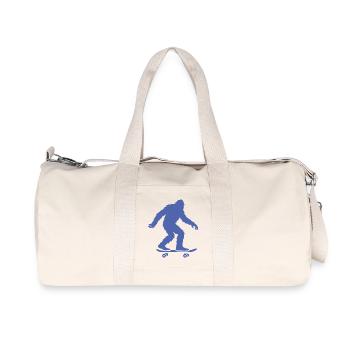 Bigfoot Sasquatch Skateboard Silhouette Minimalist - Recycled Canvas Sports Bag by Stanley/Stella - natural - Front