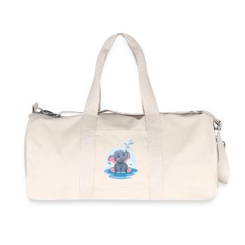 Kleiner Elefant - Recycelte Canvas-Sporttasche von Stanley/Stella - Naturweiß - Vorne