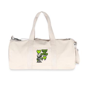 Robot avec cœur et message anti-algorithme - Sac de sport en toile recyclée Stanley/Stella - blanc naturel - Devant