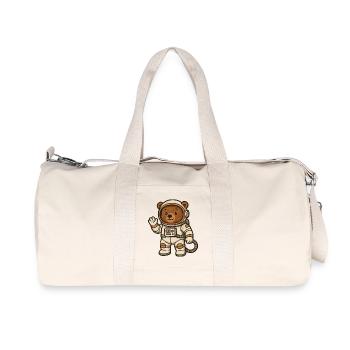 Ours mignon en combinaison d'astronaute - Sac de sport en toile recyclée Stanley/Stella - blanc naturel - Devant