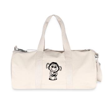 Gamer Raupe Nerd zocken Controller Konsole Spiel - Recycelte Canvas-Sporttasche von Stanley/Stella - Naturweiß - Vorne