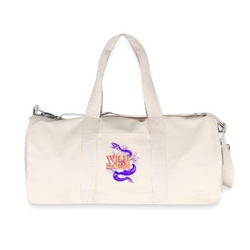 Illustration de serpent et de feuille né sauvage - Sac de sport en toile recyclée Stanley/Stella - blanc naturel - Devant