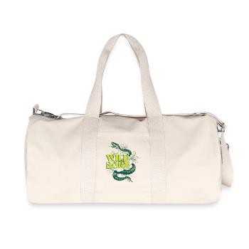 Wild Born Snake and Leaf Design - Recycled Canvas Sports Bag by Stanley/Stella - natural - Front