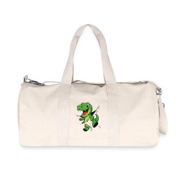 Comic Dino – Für kleine Forscher & Entdecker - Recycelte Canvas-Sporttasche von Stanley/Stella - Naturweiß - Vorne