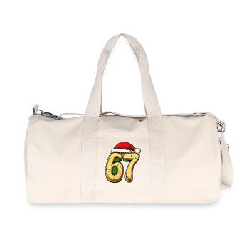 67 Number Biscuit Christmas - Recycled Canvas Sports Bag by Stanley/Stella - natural - Front
