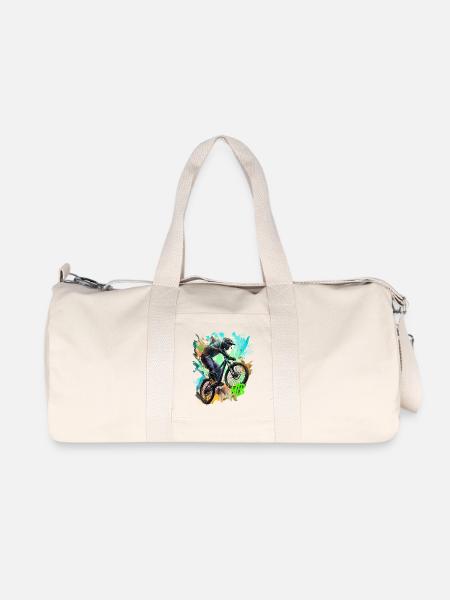 MTB-Fahrrad - Recycelte Canvas-Sporttasche von Stanley/Stella - Naturweiß