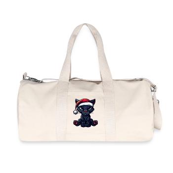 Panther Weihnachten - Recycelte Canvas-Sporttasche von Stanley/Stella - Naturweiß - Vorne