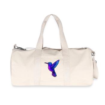 Neon Hummingbird Animals - Recycled Canvas Sports Bag by Stanley/Stella - natural - Front