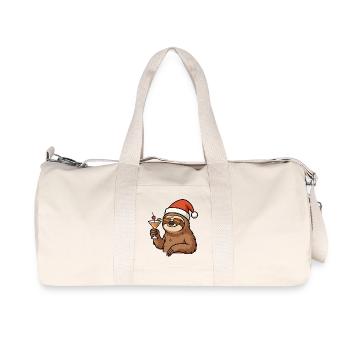Look paresseux détendu dans le Père Noël - Sac de sport en toile recyclée Stanley/Stella - blanc naturel - Devant