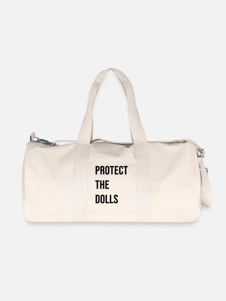 Protect_the_Dolls_- - Recycelte Canvas-Sporttasche von Stanley/Stella - Naturweiß