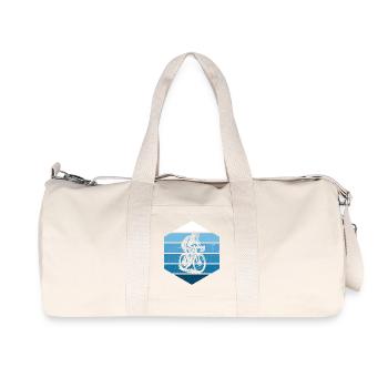 Un motif réservé aux vélos de route - Sac de sport en toile recyclée Stanley/Stella - blanc naturel - Devant