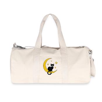 chat - Sac de sport en toile recyclée Stanley/Stella - blanc naturel - Devant