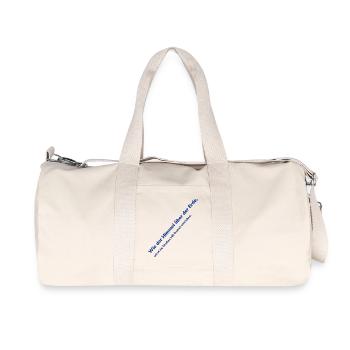 Heaven Over Earth Diagonal Text - Recycled Canvas Sports Bag by Stanley/Stella - natural - Front