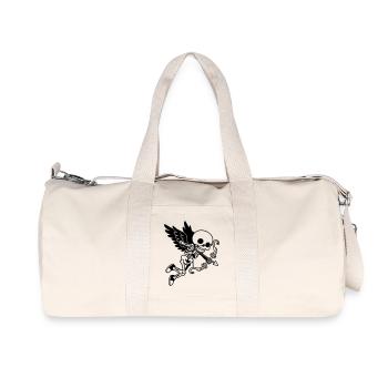 Skeleton Cupid with Wings Black - Recycled Canvas Sports Bag by Stanley/Stella - natural - Front