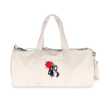 Graffiti Sprayer with Spray Can in Urban Style - Recycled Canvas Sports Bag by Stanley/Stella - natural - Front