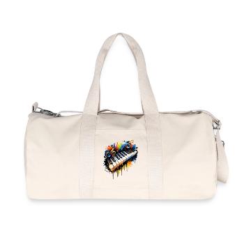 Piano with music and colors in graffiti style - Recycled Canvas Sports Bag by Stanley/Stella - natural - Front