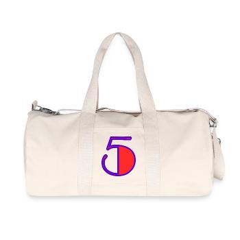 5. ANNIVERSARY. 5 YEARS. 5th ANNIVERSARY. CHILD. - Recycled Canvas Sports Bag by Stanley/Stella - natural - Front