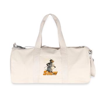  Schneemann Skiabenteuer - Recycelte Canvas-Sporttasche von Stanley/Stella - Naturweiß - Vorne