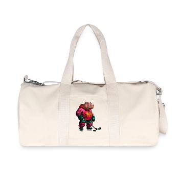 Nilpferde Eishockey - Recycled Canvas Sports Bag by Stanley/Stella - natural - Front