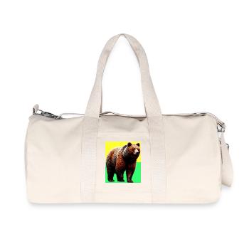 bear - Recycled Canvas Sports Bag by Stanley/Stella - natural - Front
