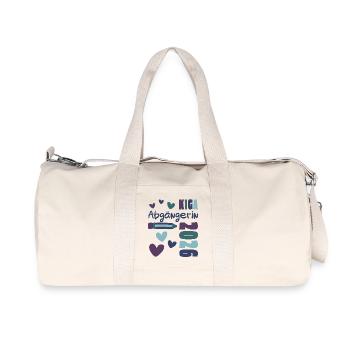 KiGa Abgängerin 2026 - Tschüss Kindergarten - Recycelte Canvas-Sporttasche von Stanley/Stella - Naturweiß - Vorne