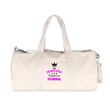 Prinzessin geboren im Februar Geburtstagsgeschenk - Recycelte Canvas-Sporttasche von Stanley/Stella - Naturweiß - Vorne