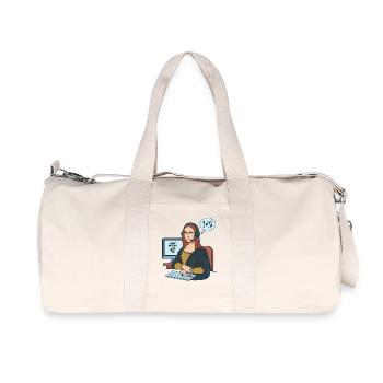 Mona Lisa Agent Humor Office Everyday - Recycled Canvas Sports Bag by Stanley/Stella - natural - Front