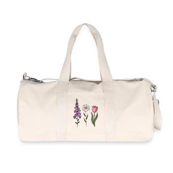 Foxglove Daisy Tulip III - Recycled Canvas Sports Bag by Stanley/Stella - natural - Front