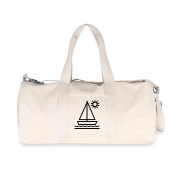 sailing ship - Recycled Canvas Sports Bag by Stanley/Stella - natural - Front