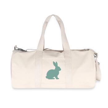 Kaninchen Silhouette  - Recycelte Canvas-Sporttasche von Stanley/Stella - Naturweiß - Vorne