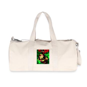 Geometric Neon Animal Head with Sunglasses - Recycled Canvas Sports Bag by Stanley/Stella - natural - Front