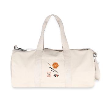 Schlosser Shirt: Passt nicht? Wird passend gemacht - Recycelte Canvas-Sporttasche von Stanley/Stella - Naturweiß - Vorne
