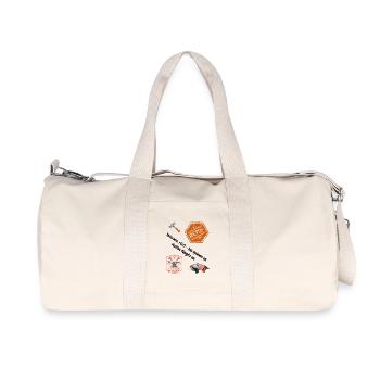 Schlosser Shirt: Passt nicht? Wird passend gemacht - Recycelte Canvas-Sporttasche von Stanley/Stella - Naturweiß - Vorne