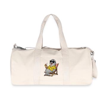 Tropical seal in Hawaiian look - Recycled Canvas Sports Bag by Stanley/Stella - natural - Front