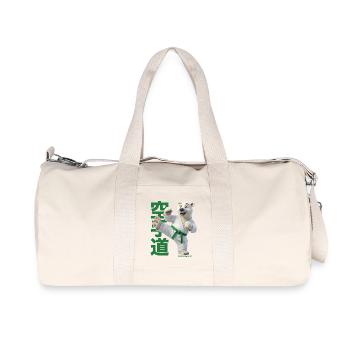 Karate Eisbär - Recycelte Canvas-Sporttasche von Stanley/Stella - Naturweiß - Vorne