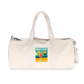 Summer Vibes - Recycelte Canvas-Sporttasche von Stanley/Stella - Naturweiß - Vorne