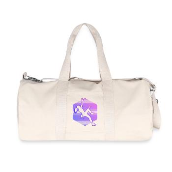 Die Bergsportlerinnen und Climbing passen zusammen - Recycelte Canvas-Sporttasche von Stanley/Stella - Naturweiß - Vorne