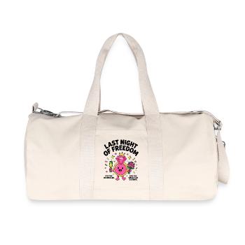 Happy engagement ring bachelor party motif - Recycled Canvas Sports Bag by Stanley/Stella - natural - Front