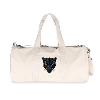 Neon Panther – Wilde Präzision - Recycelte Canvas-Sporttasche von Stanley/Stella - Naturweiß - Vorne