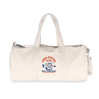 Coffee Club Kaffeeliebhaber-Kollegen-Geschenk - Recycelte Canvas-Sporttasche von Stanley/Stella - Naturweiß - Vorne
