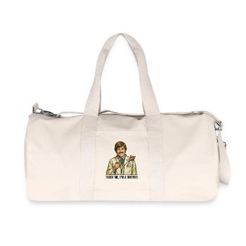 Vertrau mir, ich bin ein Arzt – lustiges Chirurgendesign - Recycelte Canvas-Sporttasche von Stanley/Stella - Naturweiß - Vorne